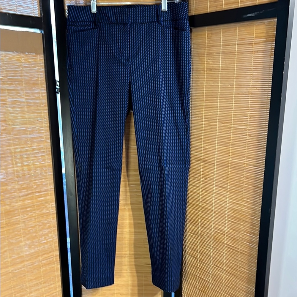 New York & Company Blue Trousers Flat Front Design